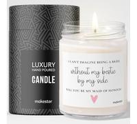 Maid of Honour Gifts - Luxury Soy Wax Candle - Vanilla, Jasmine, Sugared Almond - Makester