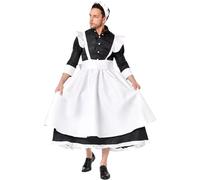 Maid Outfit for Men, Victorian Maid Uniform with Headwear & Stocks, Cosplay Costume for Anime Party, Role Playing, Acting Dress Up, Theme Party, M, Special Occasion