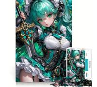 Maid with Sword Anime Girl Gaming Puzzle for Teenagers 1000 Pieces Creative Play Stress Less Fun Challenge Art Decor (38x26cm)