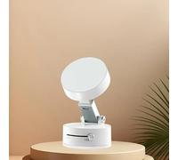 Maideduo Vacuum Magnetic Phone Holder, 360° Rotating Adjustable and Foldable Suction Cup Phone Holders, Stand Magnetic Phone Holder for Car/Gym/Mirror/Smooth Surface, Black (A3 White)