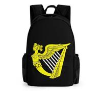 Maiden Harp Flag Casual Travel Backpack for Men Women 16 Inch Lightweight Basic Daypack with Pocket