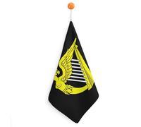 Maiden Harp Flag Printed Hand Towels for Bathroom Soft Quick Dry Absorbent Cleaning Cloths 1PCS