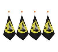 Maiden Harp Flag Printed Hand Towels for Bathroom Soft Quick Dry Absorbent Cleaning Cloths 4PCS