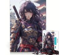 Maiden Samurai Warrior Jigsaw Puzzles 1000 Pieces Recall Boost Clean Connection Real Challenge Xmas Gift (38x26cm)