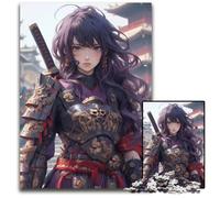 Maiden Samurai Warrior Jigsaw Puzzles for Adults 1000Piece Challenging Puzzles Challenging Brain Teaser Family Activity Home Decor 1000 PCS(75x50cm)
