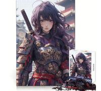 Maiden Samurai Warrior Jigsaw Puzzles for Adults1000 Pieces Reason Skill Fine Detail Happy Challenge Art Display (38x52cm)
