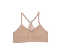 Maidenform Girls' Seamless Ruched Crop W/Lace Backcultivo Sin Costuras Con Espalda De Encaje. Training Bra, Nude, Small