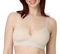 Maidenform Wireless, Barely There No-Show Bra for Women, Full Coverage, Convertible Straps, Beige Bisque, S