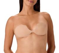Maidenform Women's Adhesive Bra, Silicone Sticky Bras for Women, Strapless, Reusable, Sweat & Water Resistant, Warm Beige, D