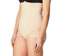 Maidenform Women's High Waist Panties Tame Your Tummy, Beige Nude 1/Transparent Lace, X-Large