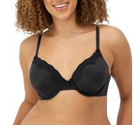 Maidenform Women's Comfort Devotion Embellished T Shirt Bra, Black W/Body Beige Lining, 40B UK