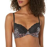 Maidenform Women's Comfort Devotion Your Lift Convertible Straps, Lace Underwire Bra, Black Ombre Spot Print, 34B