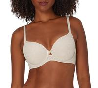 Maidenform Women's Custom Lift, One Fab Fit Underwire, Convertible Straps, Full Coverage Bra, Beige Bisque Lace, 38C