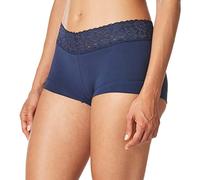 Maidenform womens Dream Cotton With Lace Boyshort, Navy/Navy Lace, 8