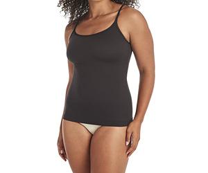 Maidenform Women's Fat Free Dressing Camisole Shapewear Top, Black, Small