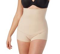 Maidenform Women's Fat Free Dressing High Waisted Boyshort Control Knickers, Beige (LLF), Size 8 (Size:Small)