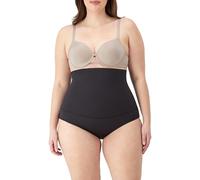 Maidenform Women's Fat Free Dressing High Waisted Brief Control Knickers, Black, Size 12 (Size:Medium)