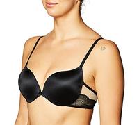 Maidenform Women's Love The Lift Push Up Bra, Black with Beige Lining, 32C