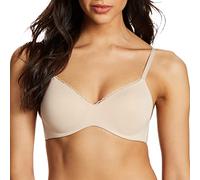 Maidenform Women's Pure, Wireless Demi Lace-Trimmed Convertible T-Shirt Bra for Everyday Comfort, Paris Nude, M