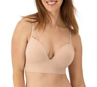 Maidenform Women's M, Seamless Foam, Wireless Bra with Sweetheart Neckline, Opaque, Sandshell, M