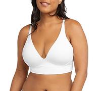 Maidenform Women's M Seamless Lift, Wireless Long-line Convertible Tank-Style Bralette Bra, Opaque, White, M