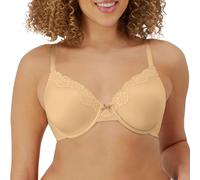 Maidenform Women's Maidenform Comfort Devotion Embellished Extra Coverage Non padded wired Bra, Beige (Latte Lift/Black), 34B UK