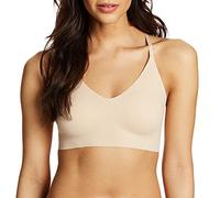 Maidenform Women's Pure Comfort Pure Comfort lace Racerback V-Neck Bra Not Applicable, Light Beige, M