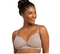 Maidenform Women's, Pure Comfort Soft Support Wireless Longline, Wirefree Comfortable Lace Bra, Opaque, Evening Blush, L