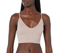 Maidenform Women's Pure Comfort Wireless Seamless Brami, V-Neck Cami Bra (Retired Colors), Opaque, Iced Mocha, XXL
