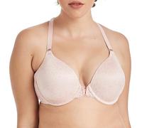 Maidenform Women's Pure Genius Racerback Bra Full Coverage, Boho Paisley Print/Sheer Pale Pink, 36DD