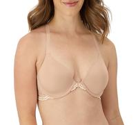 Maidenform Women's T-Shirt, One Fab Fit Lightly-Lined Underwire, Racerback Bras, Opaque, Sandshell/Pearl, 36C