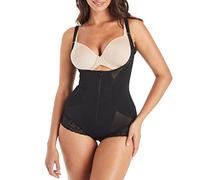 Maidenform Women's Sculpts Open Bust Bodysuit, Ultra-Firm Compression Shapewear Waist, Black, XXL