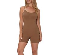 Maidenform womens Seamless Romper Shapewear, Soft & Lightweight Firm Control Shaping Romper, Bronzed Chestnut, S