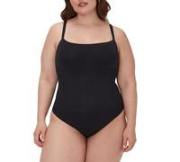 Maidenform Womens Seamless Thong Bodysuit Shapewear, Soft & Lightweight Firm Control Body Shaper, Black, Large