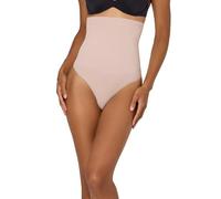 Maidenform Women's Seamless, Tummy High-Waist Thong, Firm Control Shapewear Panty, Evening Blush, Large