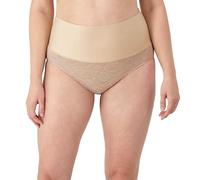 Maidenform Women's Shapewear, Tame Your Tummy Firm Control Brief Underwear, Toning Shaper, Transparent/Nude Lace, XL