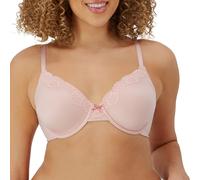 Maidenform Women's T-Shirt Underwire, Comfort Devotion Full Coverage Bras, Sheer Pale Pink/Deep Mauve, 34DD
