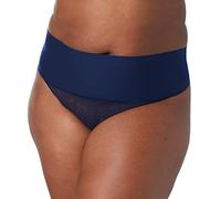 Maidenform Women's Tame Your Tummy Panties, Firm Control Shapewear Thong, Cool Comfort Waist, Navy Lace, XL