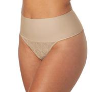 Maidenform Women's Tame Your Tummy Shaping Thong with Cool Comfort Dm0049 Panties, Beige Swing Lace, Medium