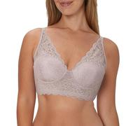 Maidenform Women's Wireless Bralette, Pure Comfort Lace Longline Bra, Convertible Bra for Women, Evening Blush Bloom Lace, 36A