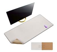 MAIDERN 120 x 60cm Cork & Leather Desk Pad, Large XXL Desk Mat, Full Desk Mouse Pad, Dual Sided Desk Pad, Desk Pad Protector for Gaming Home Office (White) …