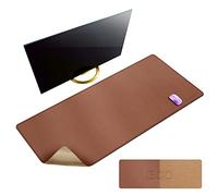 MAIDERN Cork Leather Desk pad, 120 x 60cm Extra Large Leather Desk mat,Large Mouse pad for Desk,Waterproof Non-Slip Desk Protector for Office and Home(Brown)
