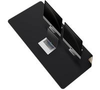 MAIDERN Desk Mat, 150cm x 70cm Large Desk Pad, Cork & Leather Large Mouse pad for Desk, Waterproof Computer Desk Mat for Gaming Home Office (Black)