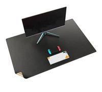 MAIDERN Desk Mat Cork & Leather 110 x 70 cm, Double-Sided Felt Desk Mat, Large Mouse Pad, XXL, Waterproof Desk Mat Paper, Office and Home Table Mat (Black)