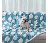 Maidewow Waterproof Dog Blankets Sherpa Fleece Blanket Pet Blankets 145x216cm Double Sided Throw Blanket Reversible Pet Puppy Cat Sleeping Mat Washable for Furniture Protector Cover Cloud Blue