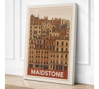 Maidstone Landmark Vintage Canvas Wall Art Print 36x24 Inch