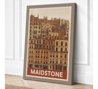 Maidstone Landmark Vintage Canvas Wall Art Print 36x24 Inch
