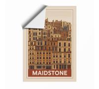 Maidstone Landmark Vintage Unframed Wall Art Print A4 (29.7×21cm), Wall Decor for Living Room, Bedroom, Office & Home, Art Gift