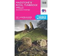 Landranger 188 Maidstone & Royal Tunbridge Wells Map With Digital Version - Pink, Pink One Size