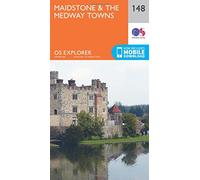Maidstone & the Medway Towns Map | Kent Downs | Ordnance Survey | OS Explorer Map 148 | England | Walks | Hiking | Maps | Adventure